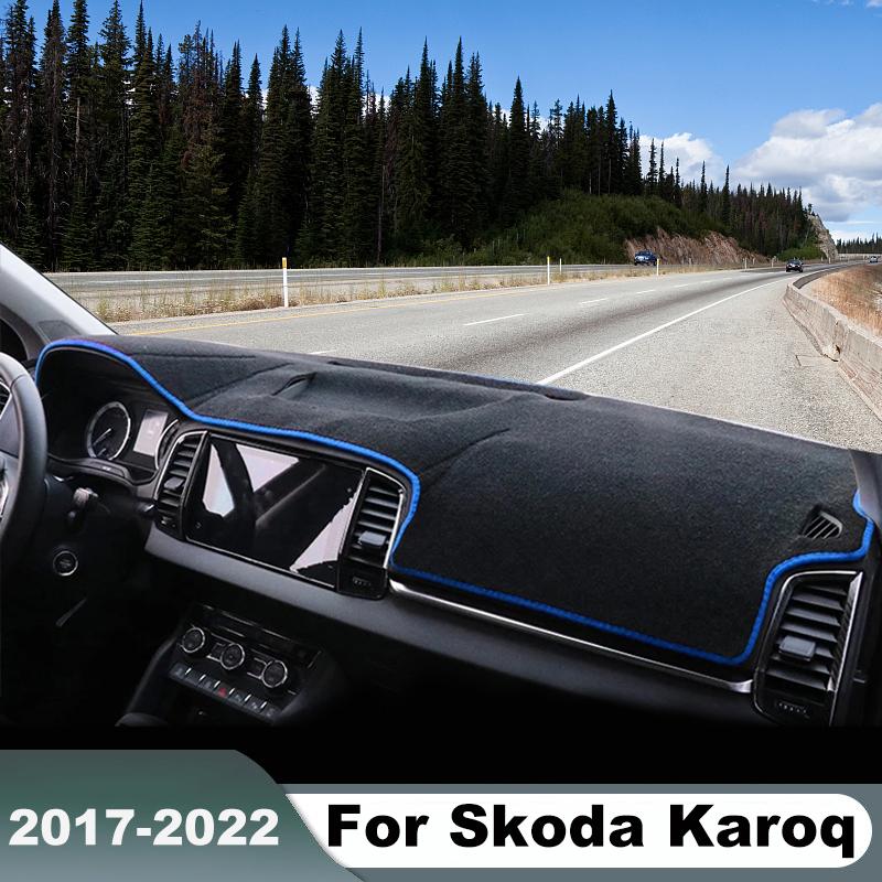 For Skoda Karoq 2017 2018     Car Dashboard Cover Avoid Light Pads Sun Shade Mat Anti-UV Case Non-Slip Carpets