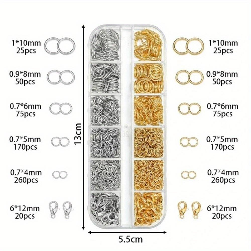 1 Box Lobster Clasp Open Jump Rings for Jewelry Making Bracelets Necklaces Hooks Chain Closure DIY Accessories