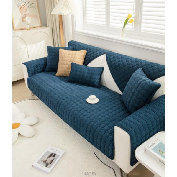Solid Color Non-slip Sofa Cover Thicken Soft Plush Sofa Cushion Towel for Living Room Furniture Decor Slipcovers Couch Covers