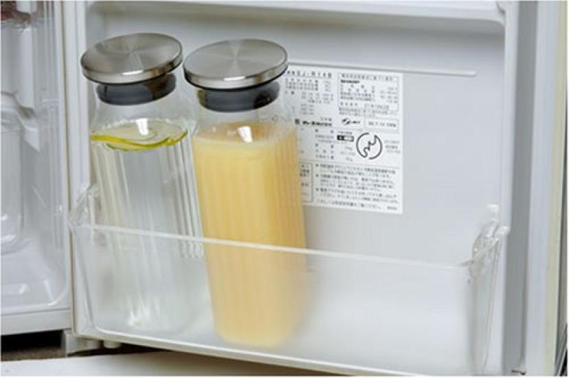 Iwaki Heat-Resistant Glass PitcherWater Jug, 600ml, Stainless Steel Lid, Barley Tea, Tea Pot, KT293-SV, Clear