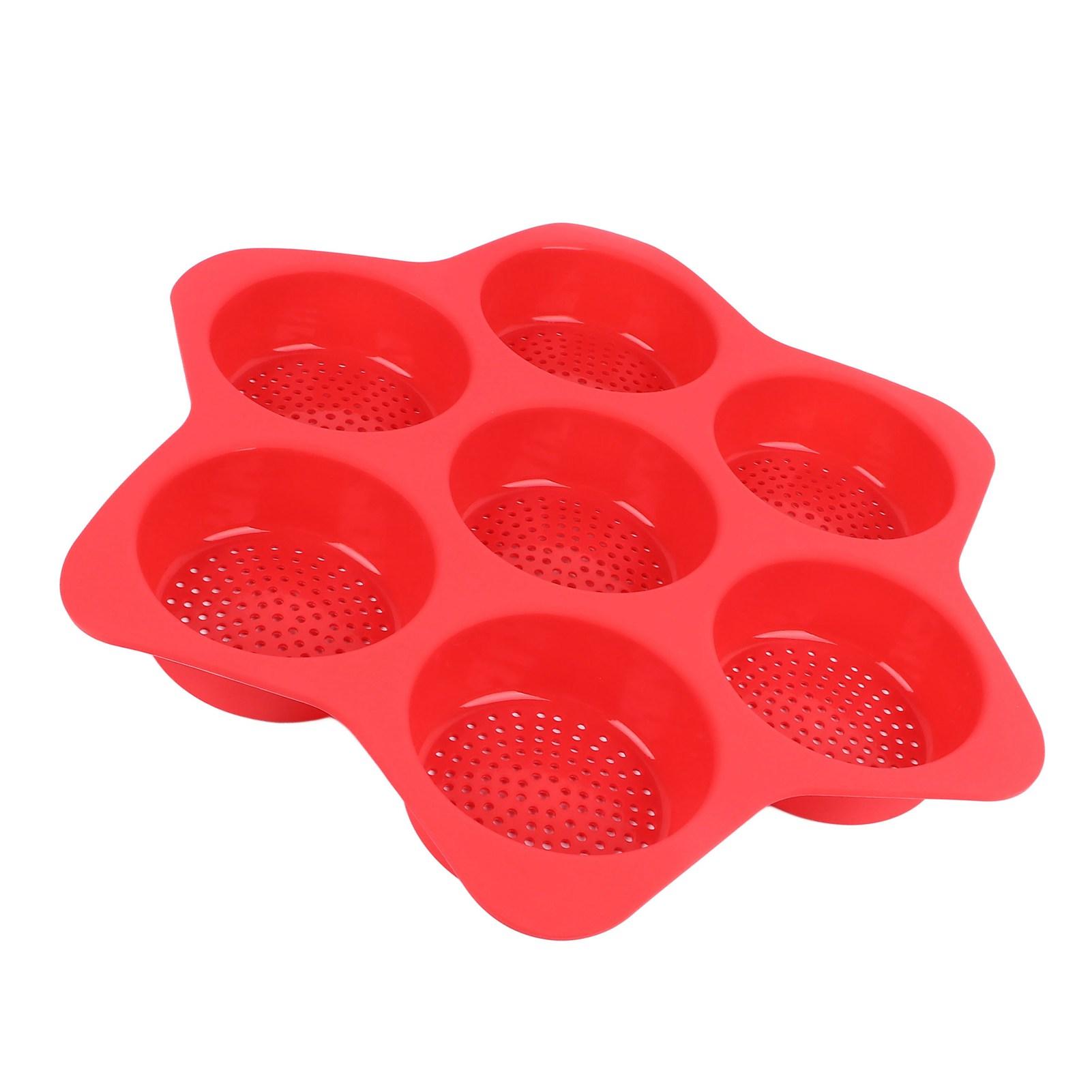 

Hamburger Bun Mold 7 Cavity Silicone Non Stick Dishwasher Safe Household Hamburger Brd Form Baking Pan for Egg Cornbrd Layer Cake