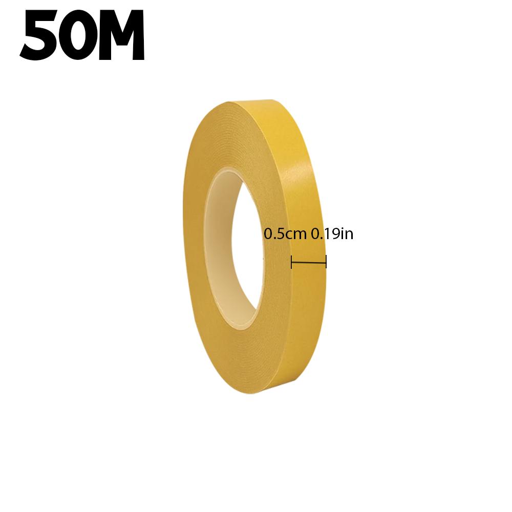 High Temperature Yellow Double Sided Tape, 100℃ Heat Resistant Adhesive for Electronics, Automotive, LED Strips, Strong Sticky