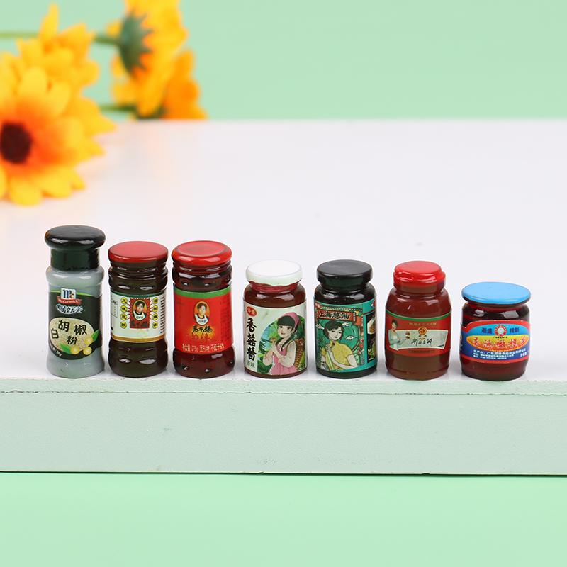5Pcs Dollhouse Miniature Condiment Model Mini Kitchen Decoration Accessories