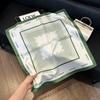 Lao Qian Feng Coffee Color Cashew Nut Silk Scarf Headscarf Versatile Neck Square Scarf Premium Sense Female Foreign Style Decorative Scarf Scarf