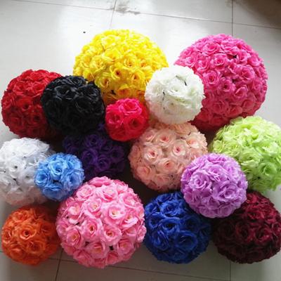Festive Artificial Rose Ball Fine Workmanship Hanging Home Beautification