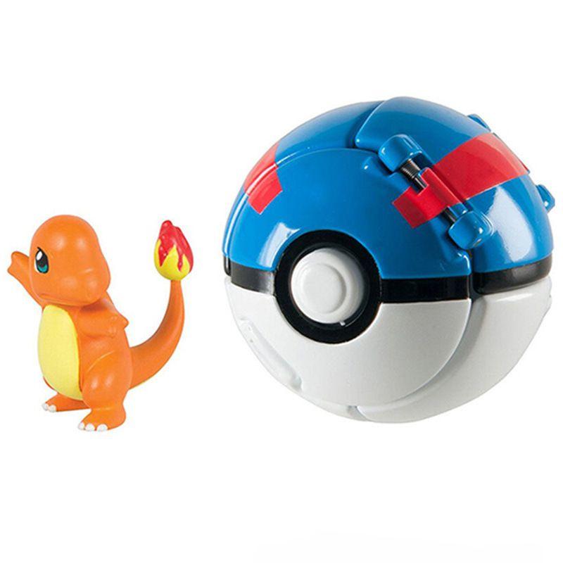 Mon Action Figure Model Toys Pikachu  Charmander Rockruff Litten