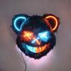 LED Leuchtender Bärenmaske Neon Leuchtende Maskerade Party Maske Festival Cosplay Zubehör Erwachsene Kinder Halloween Verkleidungsmaske Requisiten