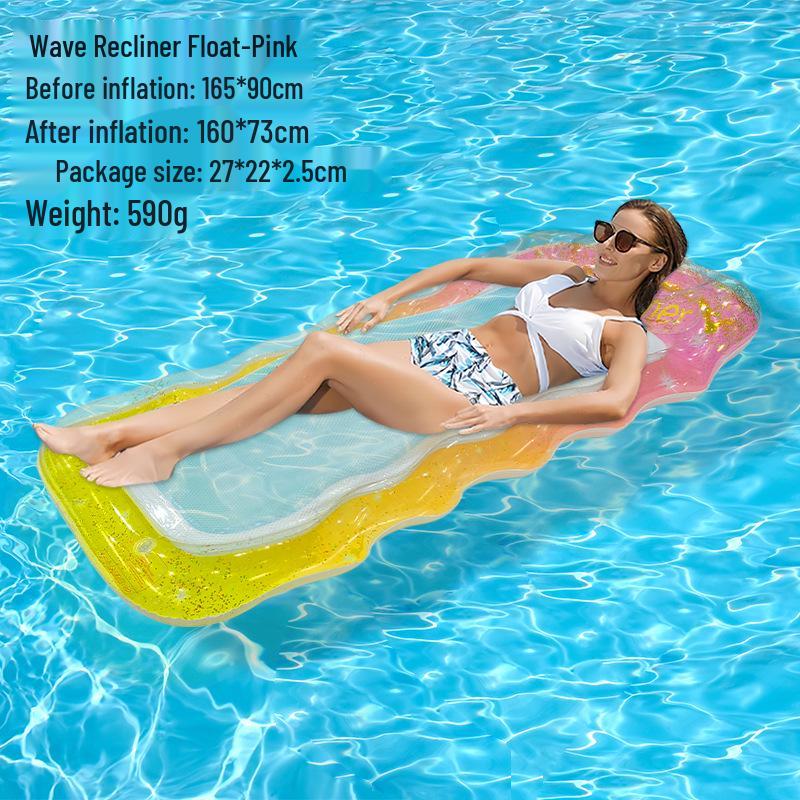 Inflatable Summer PVC Floating Bed with Sunshade and Backrest