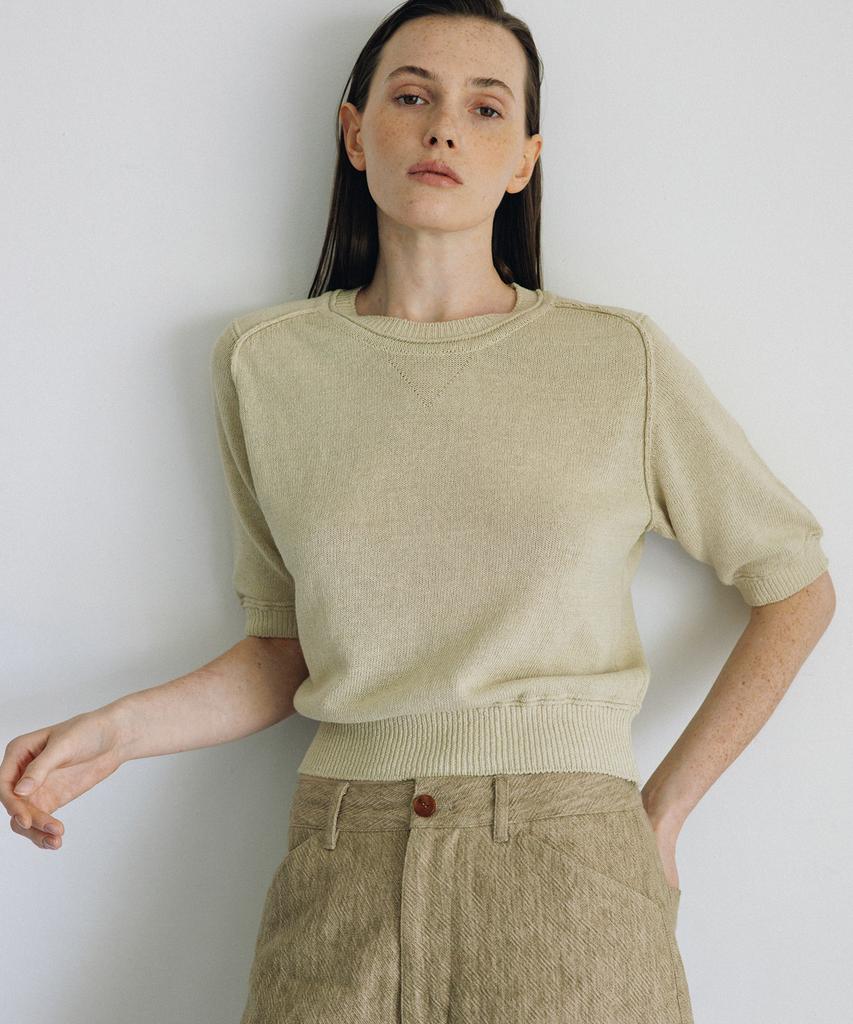 Beullaengkeulumumeon Crochet Sweat Knit_Oat Vanilla