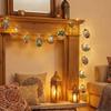 10/20 LED EID Mubarak String Lights Colorful Lighting Battery Operated Moon Star Castle Lamp Iron Art Ramadan String Light