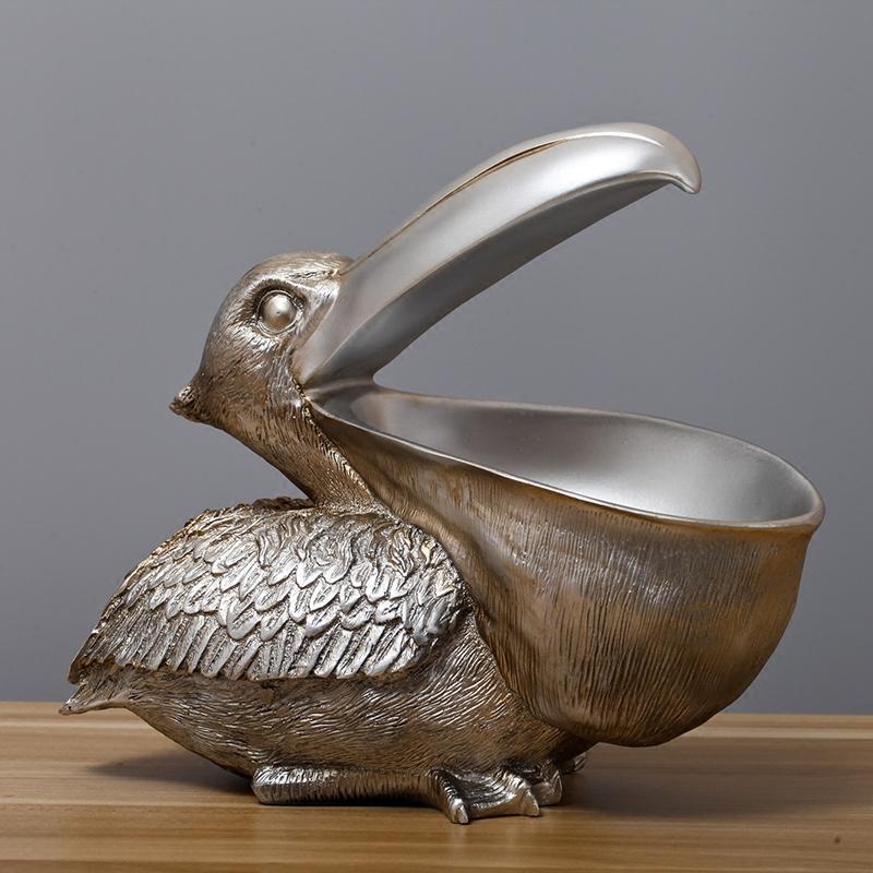 European Big Mouth Resin Birds Crafts Home Furnishings Decoration Jewelry Key Cellphone Storage Box Livingroom Desktop Ornaments