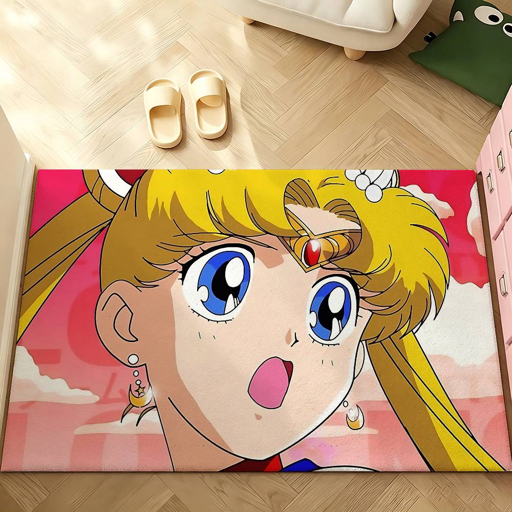 Classic Anime-S-sailor-M-Moon-S Carpet Bathroom Anti-slip Mat Door Mat Home Decoration Mat Entrance Door Mat Scratch-resistant