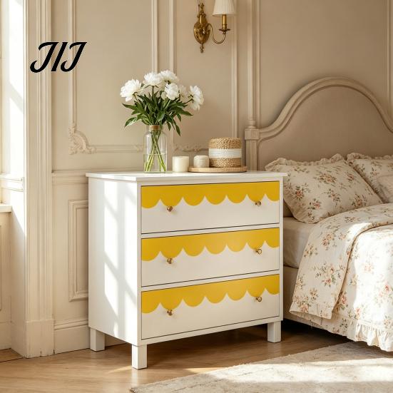 Flexible Corner Decoration for Wardrobe 4Pcs Scalloped Border Wall Decals, Peel and Stick Half Arch Geometric Stickers, Cabinet Edge Decor Semi Circle