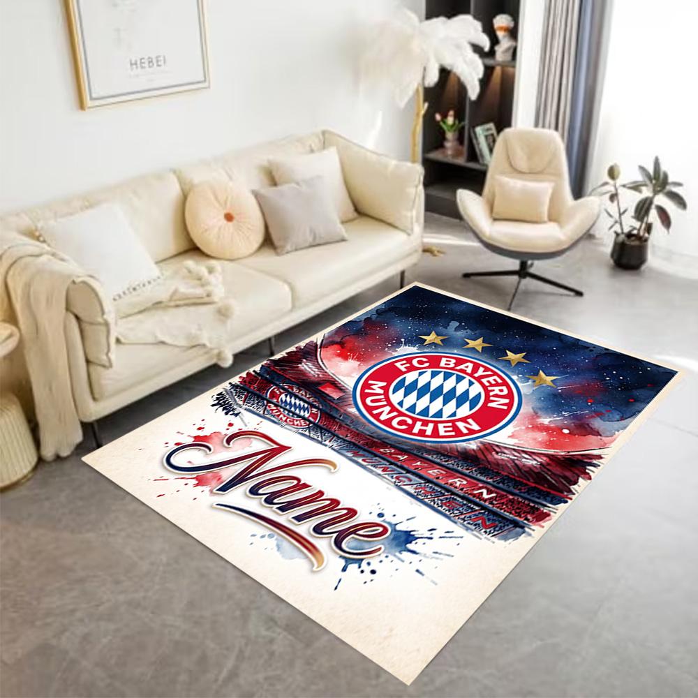 Bayern Munich Fan Artwork Carpet Perfect for Foyer Hallway Bedrooms Game Room Anti-slip Rug Decorate Offices Perfect Birthday/Christmas Gift Idea