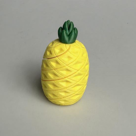Jijijing 3D Printed Vegetables Fruits Decompression Toy, Flexible Stretchable Pixel Fruit Fidget Toy for Anxiety Relief, Portable Desktop Ornament