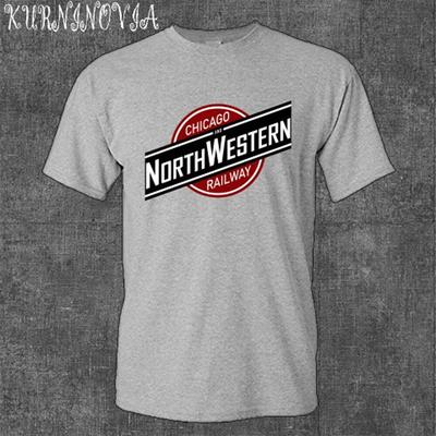Men's and Women's T-shirts Chicago North Western Railway Train