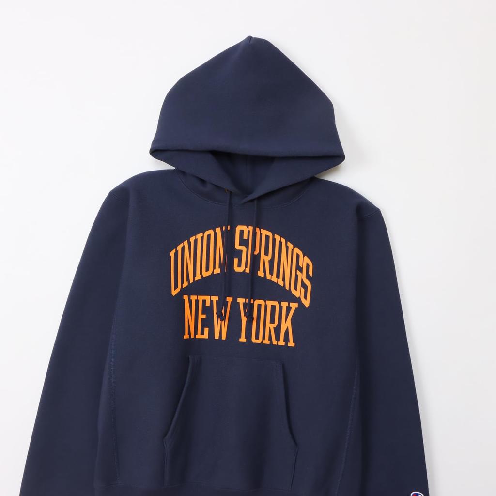 Champion REVERSE Hooded Long Graphic WEAVE(R) Sweatshirt, Sleeve, 11.5oz, Fleece-Lined, Print, C3-A122-386-L