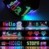 2Pcs 23.4''x4.72'' Devil's Eye LED Light Truck Dynamic IP44 Eye Light Car Display Screen Car Stickers Emoji Light for Trucks