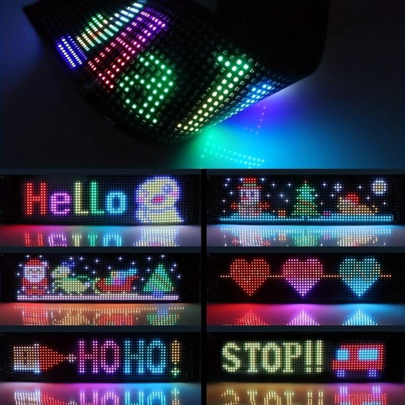 2Pcs 23.4''x4.72'' Devil's Eye LED Light Truck Dynamic IP44 Eye Light Car Display Screen Car Stickers Emoji Light for Trucks