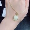 Square Safety Buckle Necklace Design Retro Ethnic Style Qixi Festival Send Friends Network
