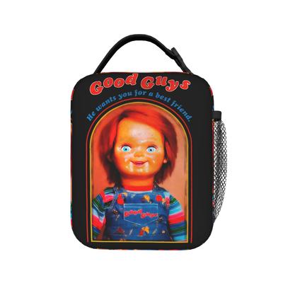 Good Guys Child Doll Chucky Cowboy Lunch Bag Picnic Lunch Box For Women Casual Tote Food Bags Waterproof Portable Cooler Bag