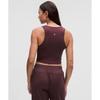 Lululemon Softy Suedey Crewneck Cropped Tank Top Garnet Garnet