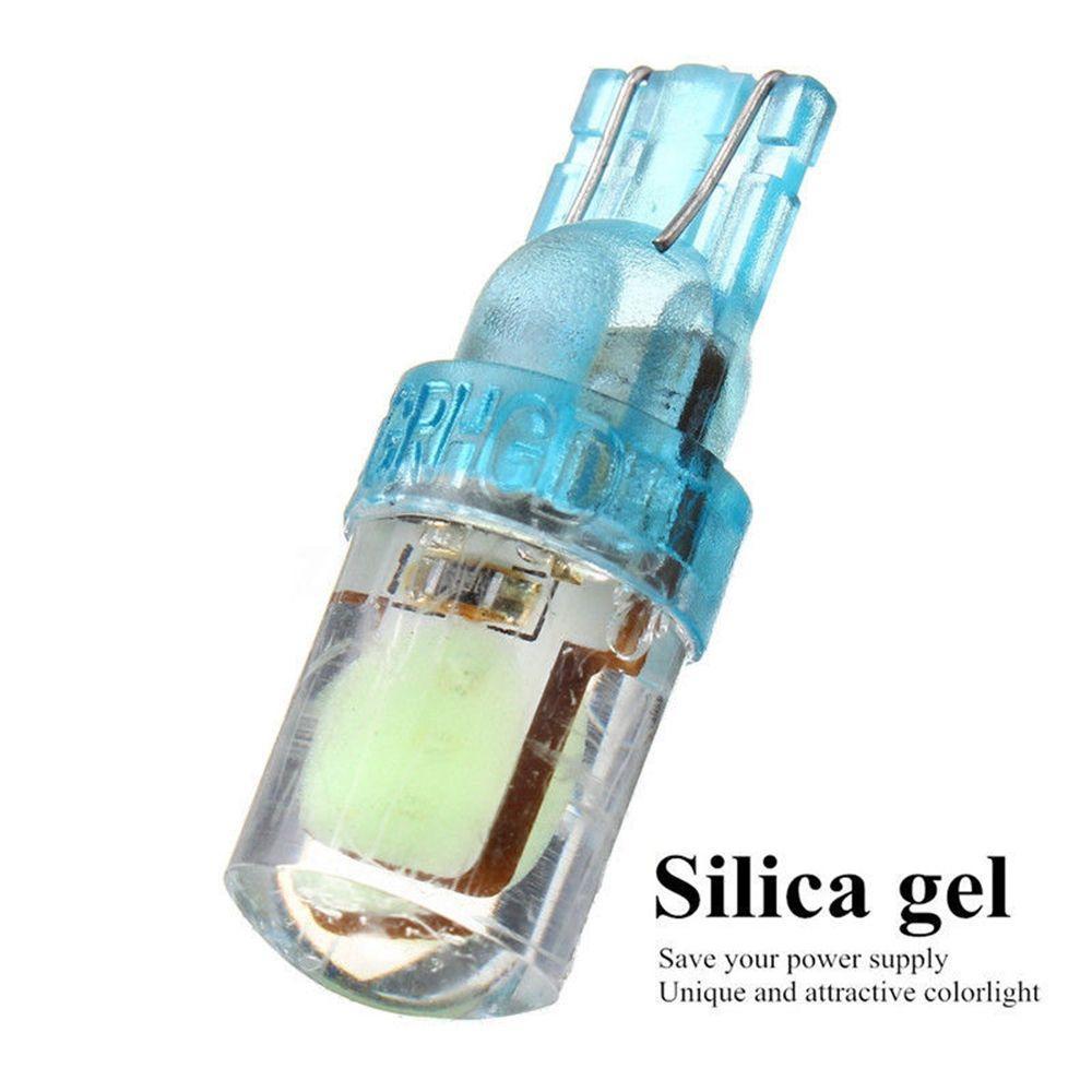 2Pcs T10 194 W5W Super Bright Auto Silica COB LED Width Bulb Ice Blue DC 12V Car License Plate Light