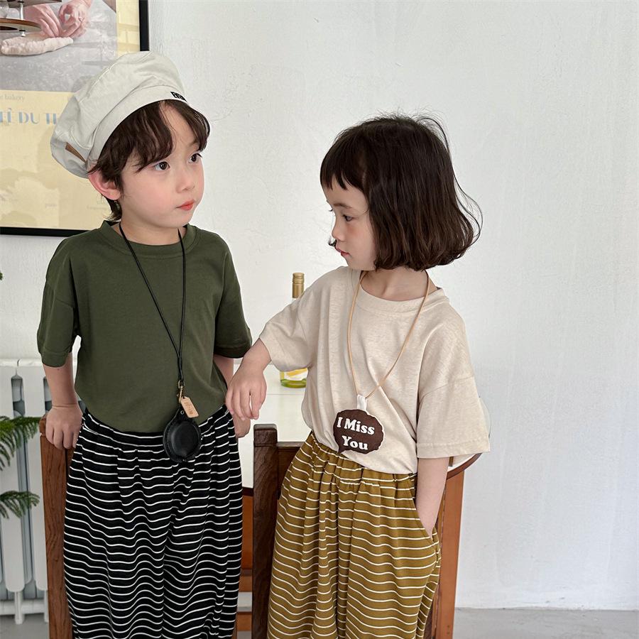 Camiseta con estampado de dibujos animados para niños de Jiaye - Colección Verano 2025, Manga Corta, Tops Unisex Lindos para Bebés