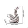 Ceramic Swan Statue Table Decoration Glazed Home Decor for Office Desk Entry