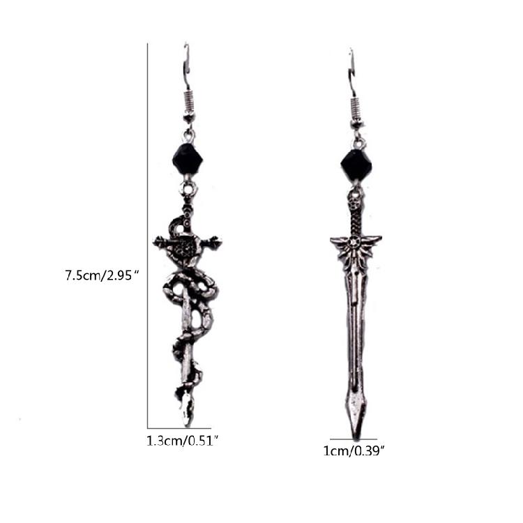 Asymmetrical Sword Earrings Vintage Sword Earrings for Women Girls Jewelry Gift