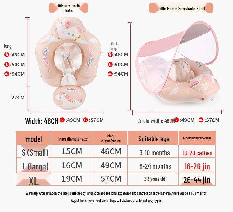 Boia de Natação Swimbobo com Proteção Solar para Bebês – Flutuador Espesso para Deitar para Crianças