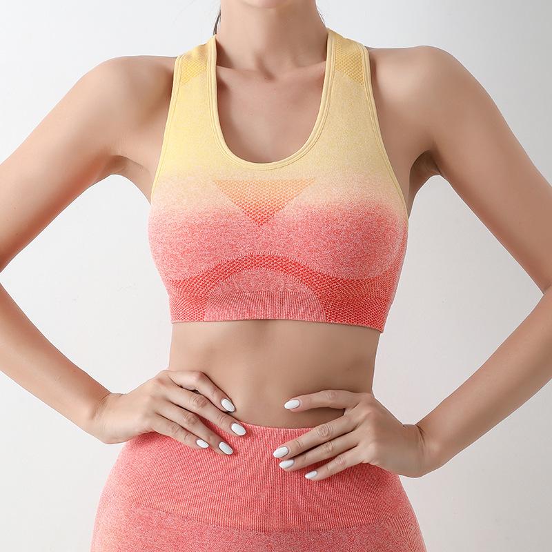 Peach Lift High-Waisted Gradient Yoga Pants - Women s Summer Fitness Set L