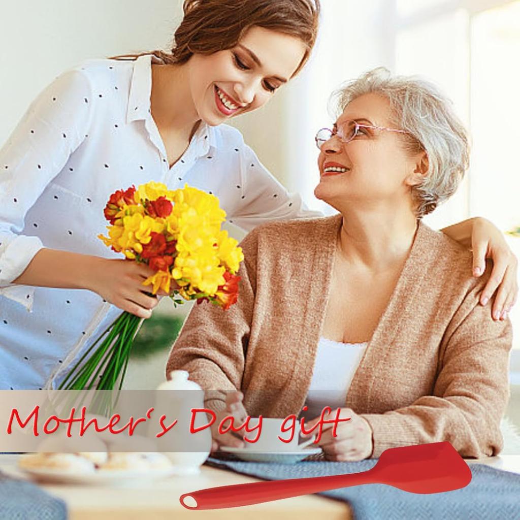 8 Pieces Silicone Spatulas,8.5 inch Non-stick Spatulas with Stainless Steel Core,Heat Resistant-500℉, One Piece Design,Food Grade Silicone,