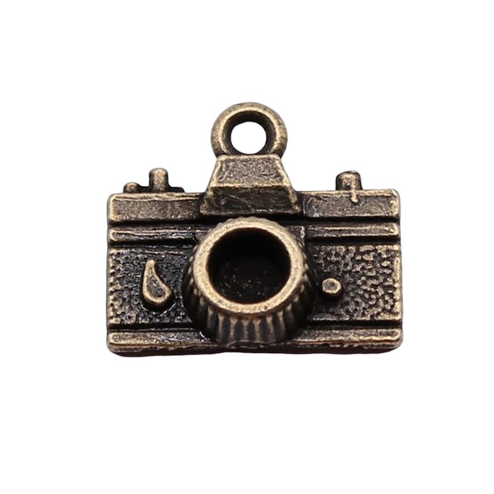

10шт Камера Шармы Шармы Античная бронза Цвет Цинковый сплав 15X14mm