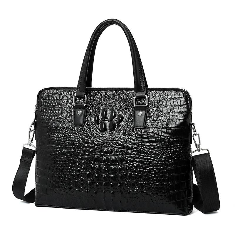 

High Quality Top Layer Cowhide Briefcase Men s Business Handbag Large Capacity Genuine Leather Horizontal Official Bag