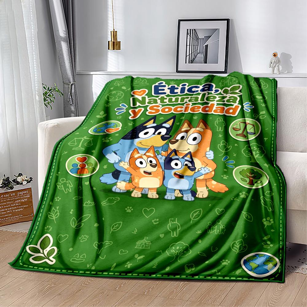 Bluey Bingo Adventures Blanket Comfortable Perfect for Office Chair Bed Couch Four Seasons Multipurpose Stylish Decor Gift for Travel Home Birthdays