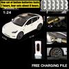 1:24 Model Y Premium Elektryczny Crossover Metalowy Odlew Model Samochodu Dekoracja na Biurko Kolekcjonerski Ornament Prezent Świąteczny Dla Przyjaciela