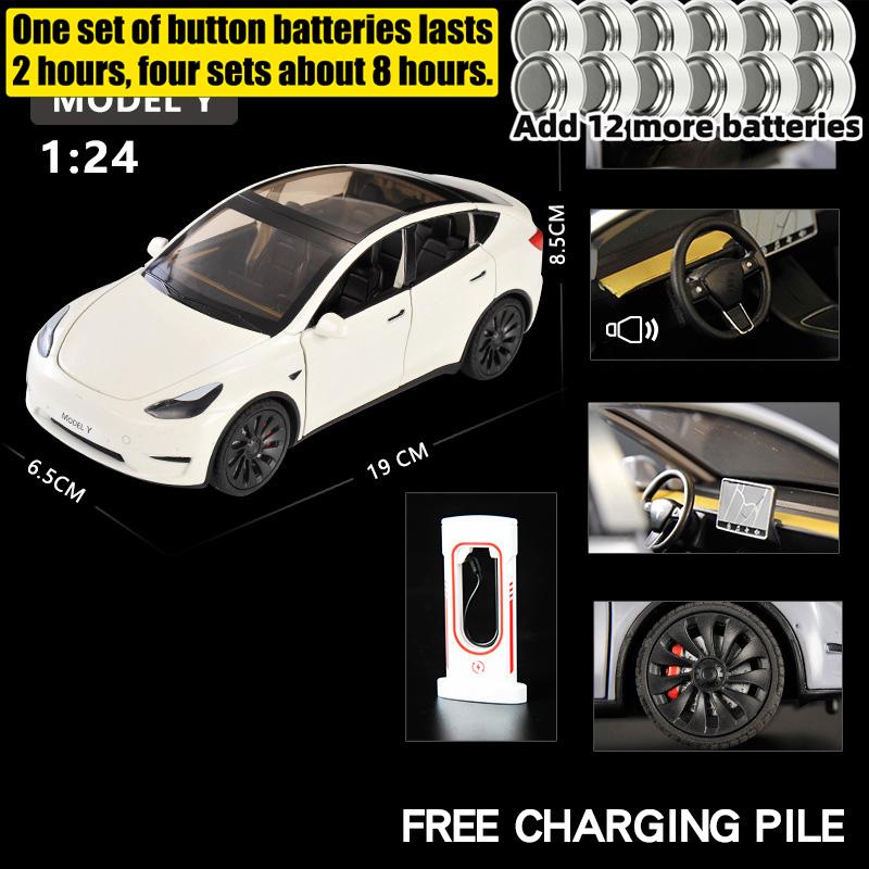 1:24 Model Y Premium Elektryczny Crossover Metalowy Odlew Model Samochodu Dekoracja na Biurko Kolekcjonerski Ornament Prezent Świąteczny Dla Przyjaciela