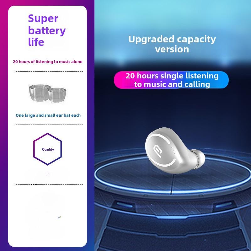 Mini Bluetooth Headphones In-ear Wireless Ultra Long Life Invisible Sleep Noise-cancelling Headphones