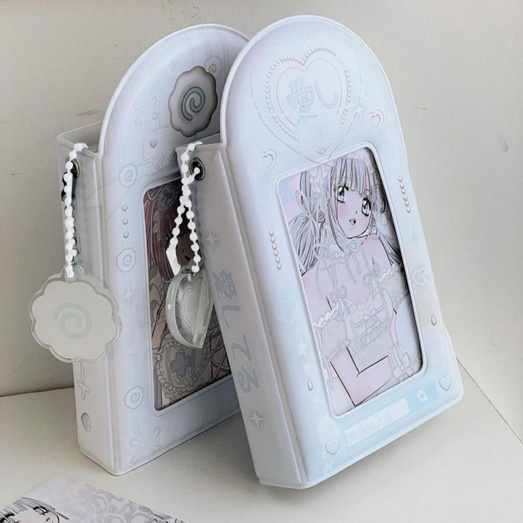 3 Inch 32 Slots Photo Album Collector Book Photocard Holder Card Holder Sweet Square Hollow INS Cartoon Album Cards Binder