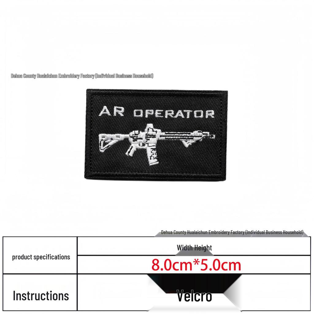 Bigfoot Embroidered Hook-and-Loop Cross-border Letter Cloth Patch Morale Armband & Fishbone Badge