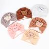 Winter Thermische Baby Mütze Jungen Mädchen Indien Turban Hüte Kinder Kleinkind Knotenmützen Beanies Ins Bären Kopfwickel Foto Requisiten