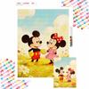 Diamond Painting 5D DIY Full Circle Diamond Painting Kit Mickey Minnie Cute Garden Wall Decor Crafts