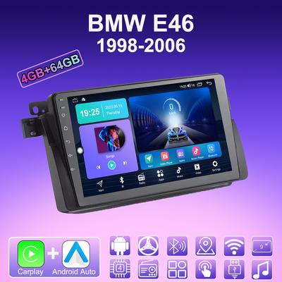 2 DIN Android Carplay Autoradio für BMW E46 1998-2006 Multimedia-Player Head Unit Stereo GPS Navigation BT WIFI 4 + 64GB