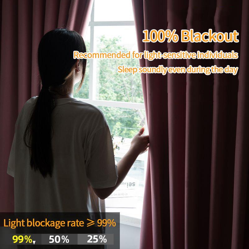 Easy Installation Window Curtain Summer Window Shading Cloth No Punching Rent House Sun Protection Self-adhesive Short Curtains