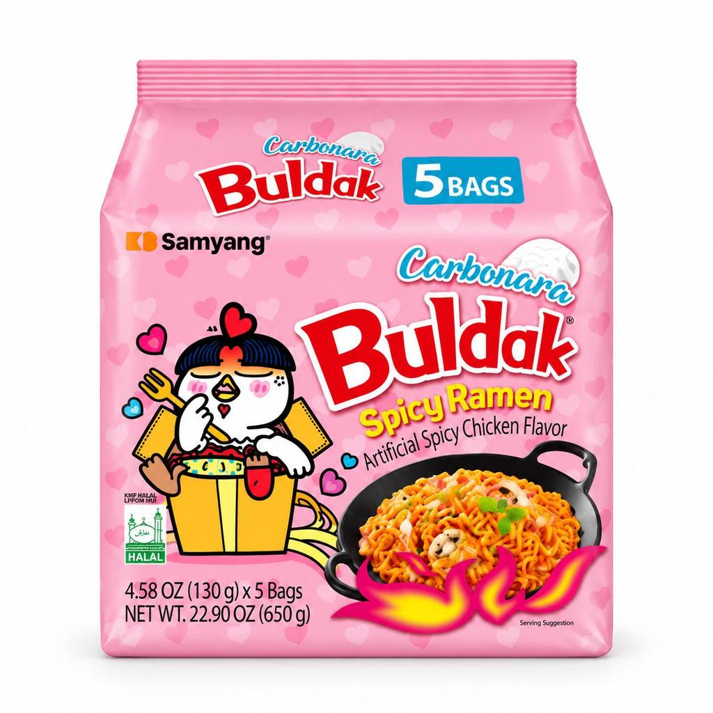 Samyang Cream Cheese Spicy Chicken Flavor Buldak Noodles Stir Fried Noodles