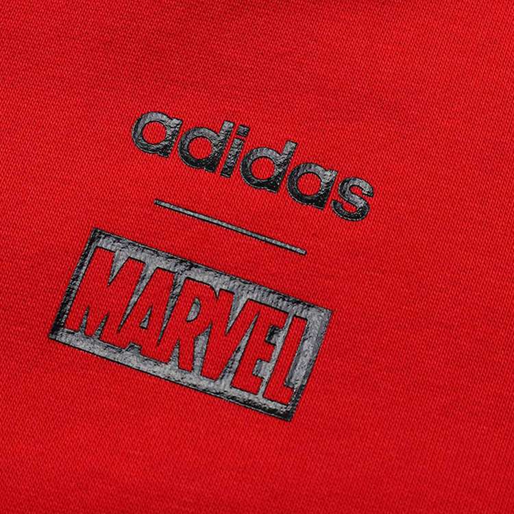 Adidas Neo Marvel Co-Branded Casual Sport Hooded Jacket With Back Logo Men Outerwear Red EA0322