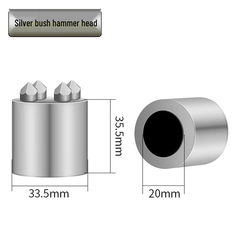 Handheld Alloy Double-Head Bush Hammer Bit CN plug (adapter included)