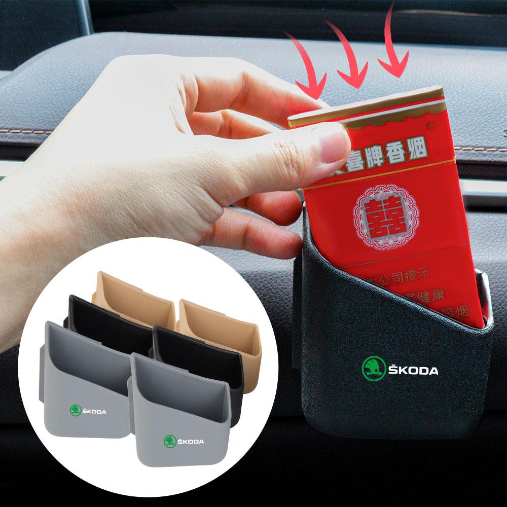 tgcyx7 Car Interior Side Door Storage Box Stowing Tidying Hanging Holder For Skoda Rapid Octavia A5 S Kodiaq Fabia A7 VII Kamiq Karoq