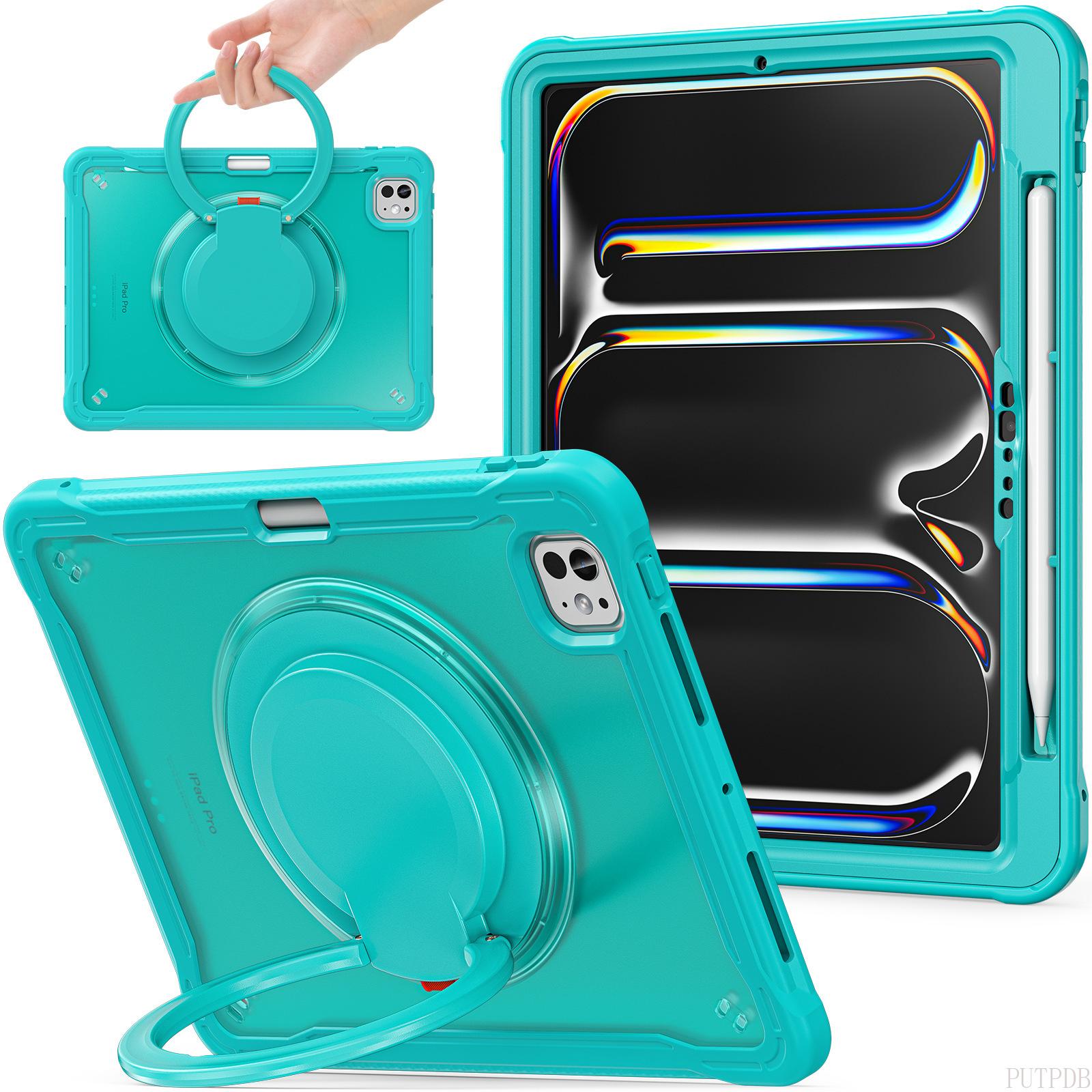 Hoesje Voor iPad Air 11  A2902/A2903/A2904 Schokbestendige Cover iPad Pro 13 12.9 3 4 5 6e 10.9 10 9 7 8 10.2 Mini6 Standaard Funda iPad 7th 8th 9th10.2 black